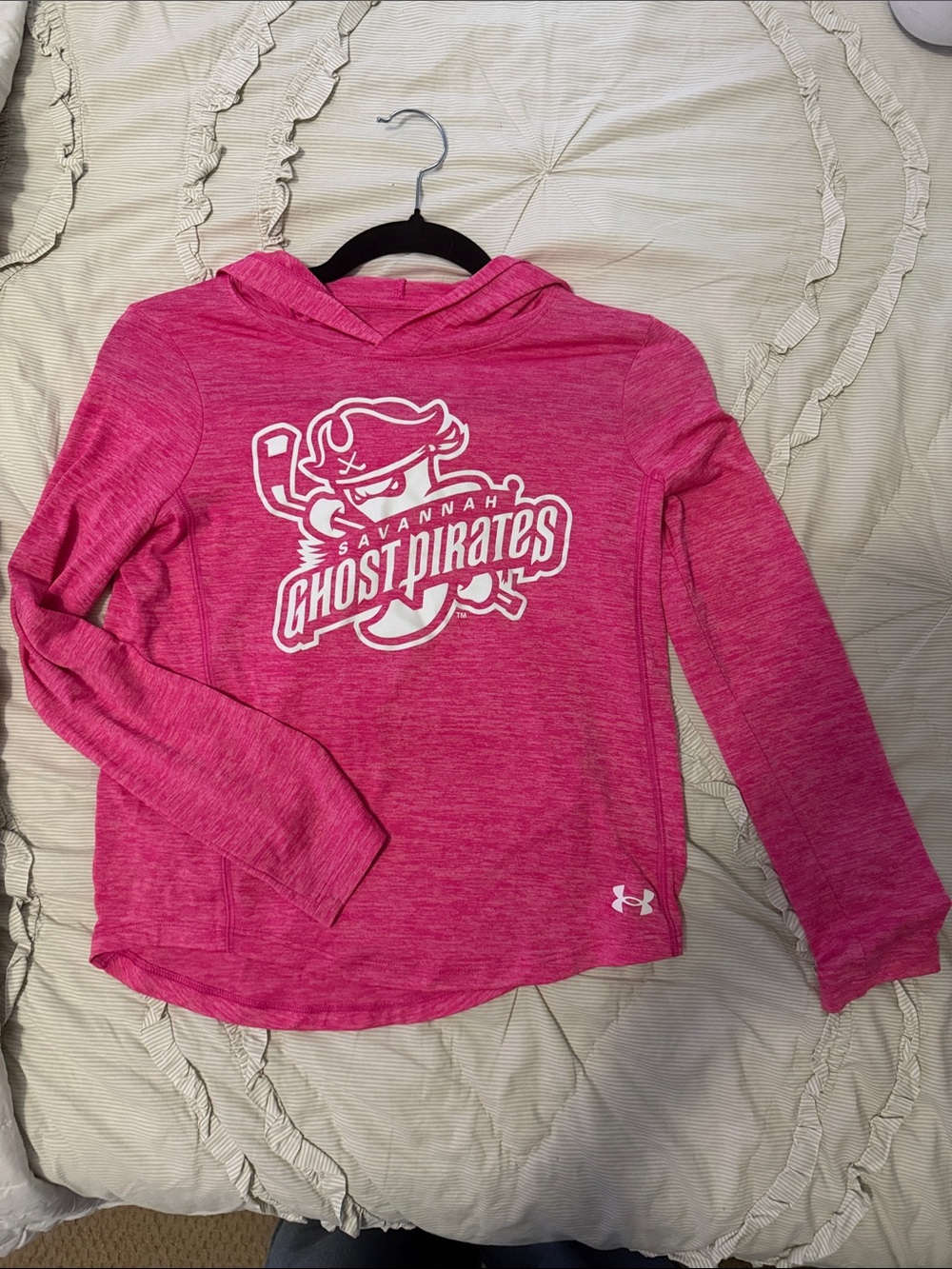 Under Armour Girls' Hot Pink Savannah Ghost Pirates Hoodie